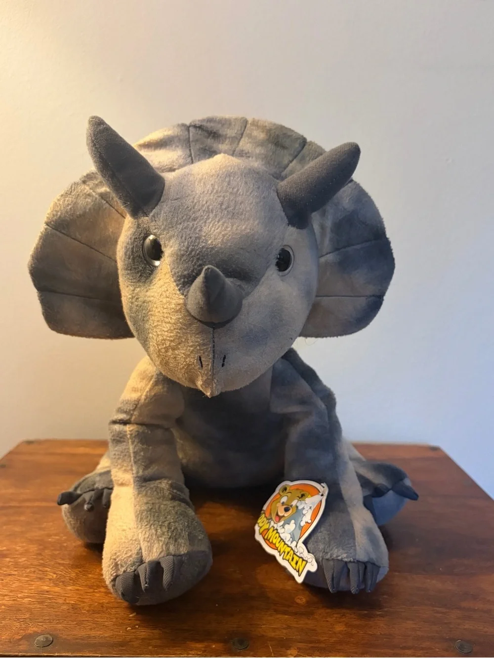 Plush Triceratops Stuffed Animal Toy - Gray
